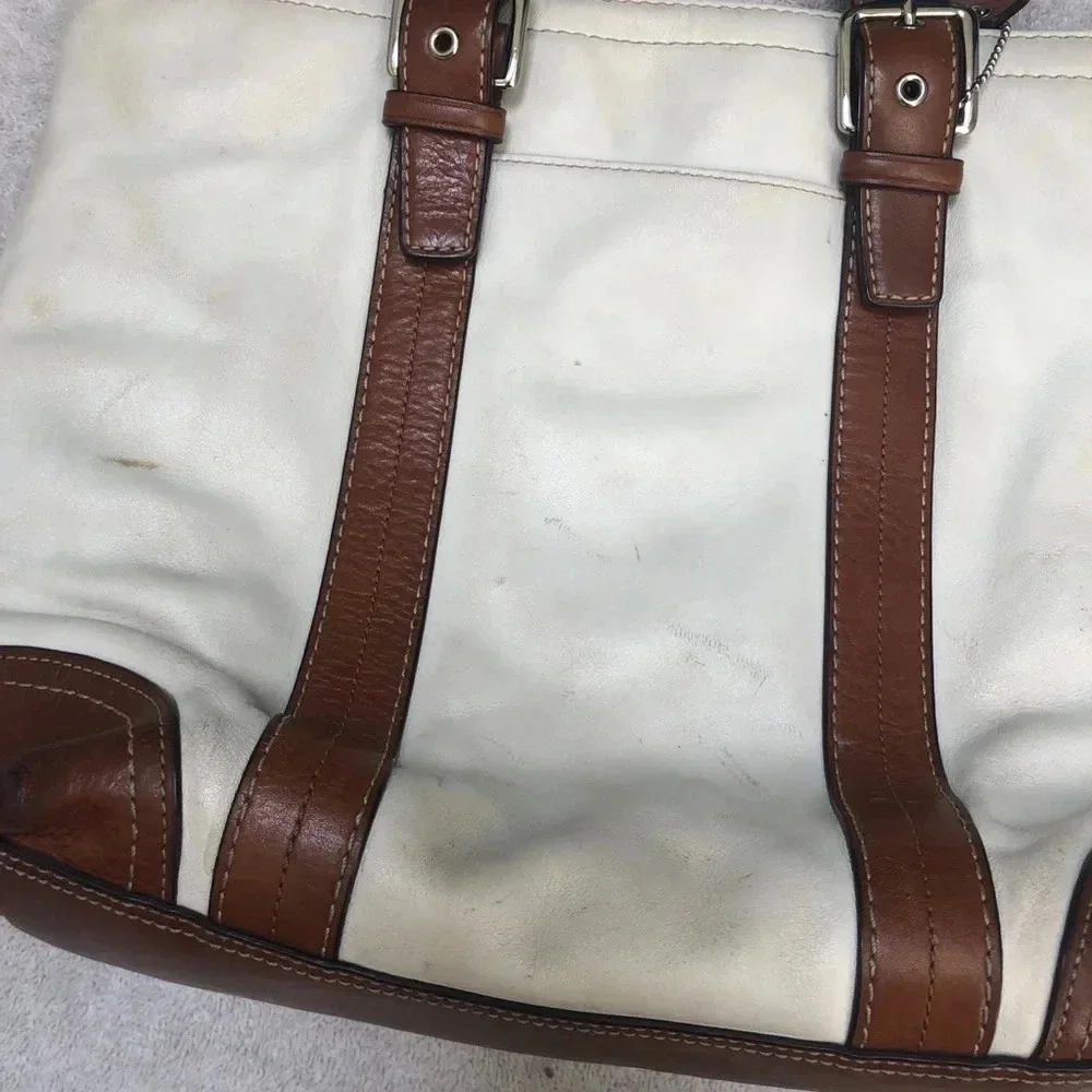 COACH HAMPTON LEATHER SATCHEL